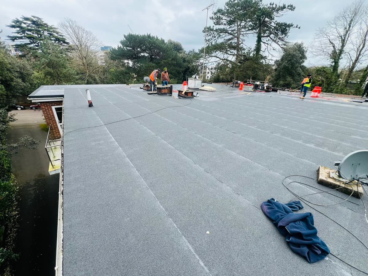 Large flat roof finished with the team on site in Lawrence Weston