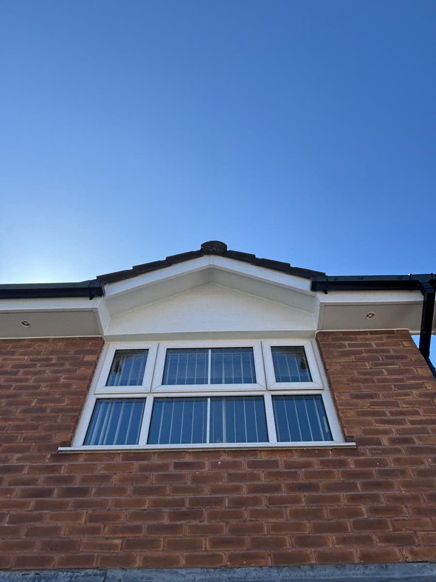 White fascia and soffit around a dormer window in Nailsea