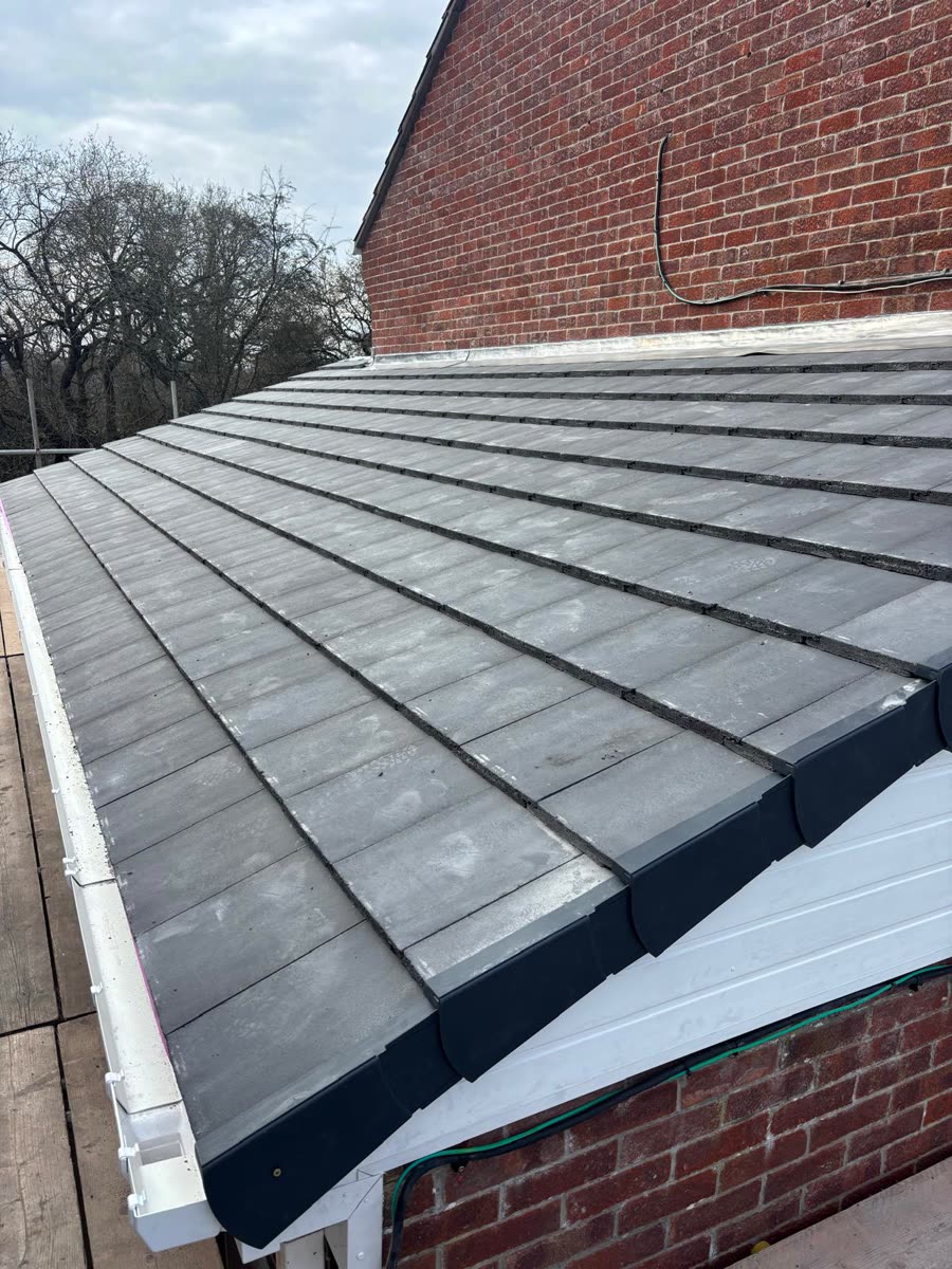Grey tiled roof on a lean-to conservatory, Southville